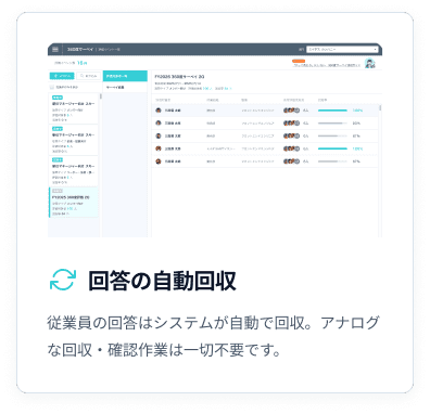 回答の自動回収の画面イメージ