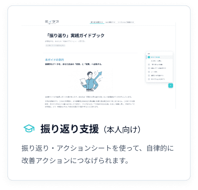 振り返り支援の画面イメージ
